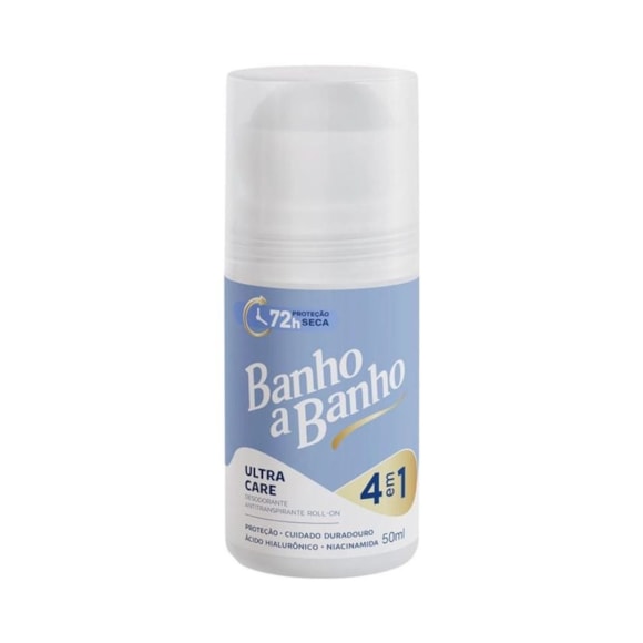 Desodorante Roll On Banho A Banho Feminino Ultra Care 50ml