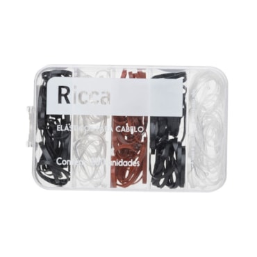 Elástico Capilar Ricca Invisíveis Com Case 200un