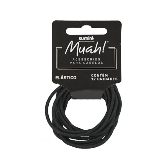 Elástico Muah Sem Metal Preto
