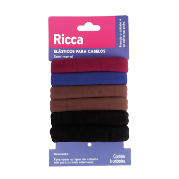 Elástico para Cabelo Ricca Grosso Winter com 6 Unidades