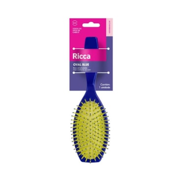 Escova Cabelo Ricca Oval Blue 922