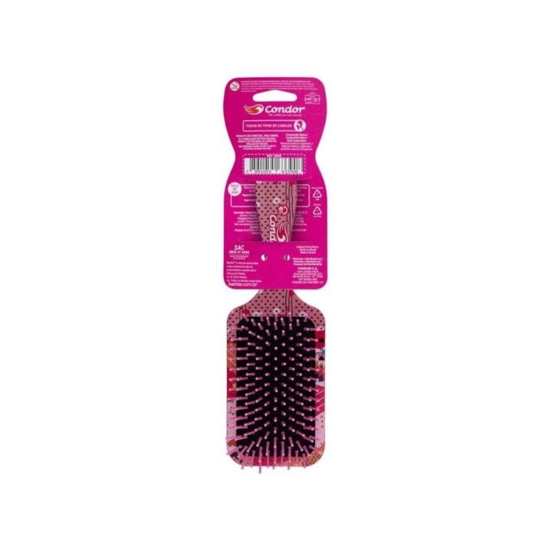 Escova de Cabelo Condor Barbie Rosa