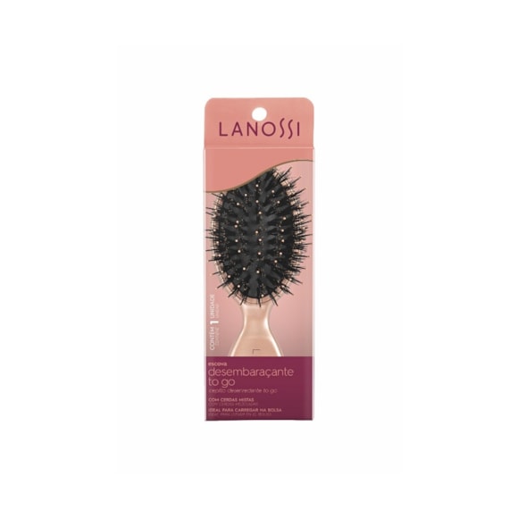 Escova De Cabelo Lanossi Mini Rose Gold