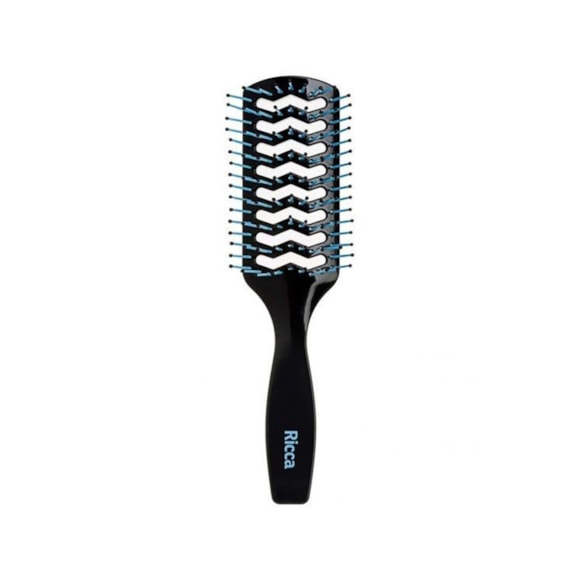 Escova De Cabelo Ricca Style Black Ventilada