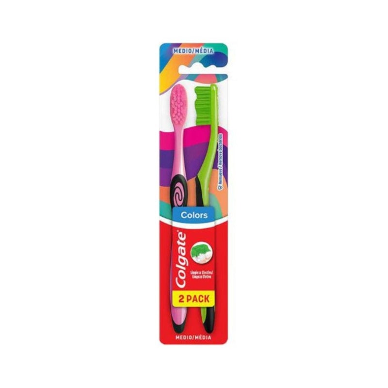 Escova Dental Colgate Colors Média C/2