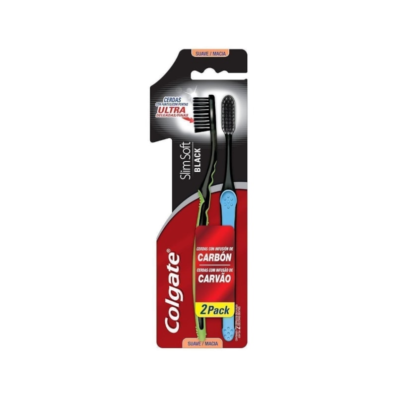 Escova Dental Colgate Slim Soft Black Lv2 Pg1