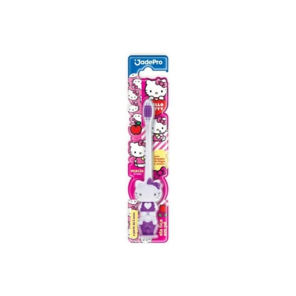 Escova Dental Infantil Jadepro Hello Kitty Ventosa Macia