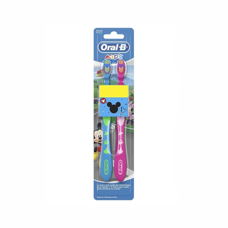 Escova Dental Infantil Oral B Kids Mickey com 2Un