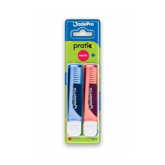 Escova Dental Jadepro Prático Viagem Macia C/2un