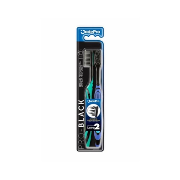 Escova Dental Jadepro Pro Black C/2un