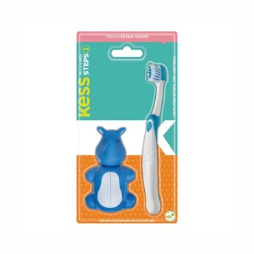Escova Dental Kess Steps Com Capa Protetora 