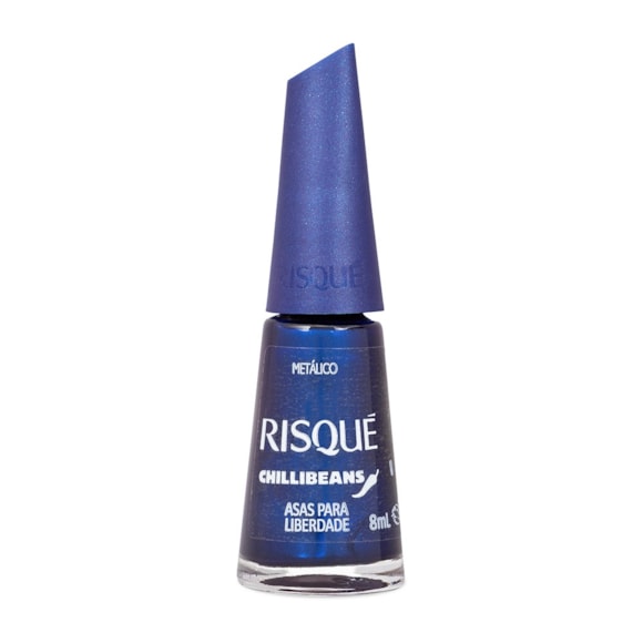 Esmalte Azul Risqué & Chilli Beans Asas para Liberdade Metálico