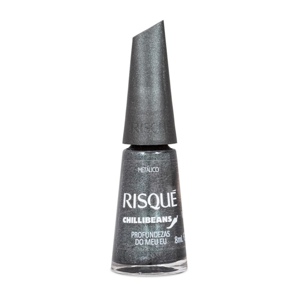 Esmalte Cinza Risqué & Chilli Beans Profundezas do Meu Eu Metálico