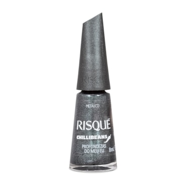Esmalte Cinza Risqué & Chilli Beans Profundezas do Meu Eu Metálico
