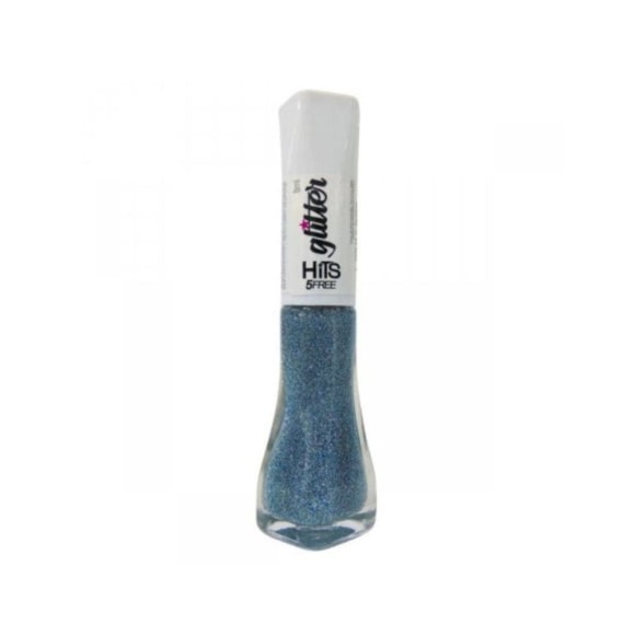 Esmalte Hits 5Free Glitter Coleção Diamante Lua Azul 8ml