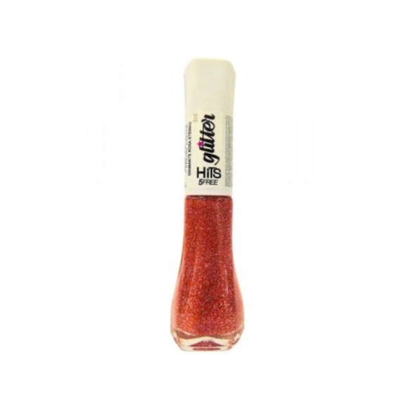 Esmalte Hits 5Free Glitter Coleção Diamante Rosa Eterno 8ml