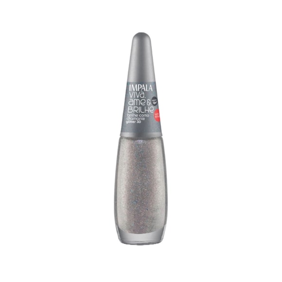 Esmalte Impala Glitter Coleção Viva Ame e Brilhe Brilhe Como Diamante