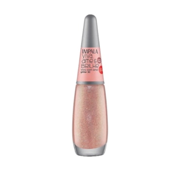 Esmalte Impala Glitter Coleção Viva Ame e Brilhe Viva Com Amor