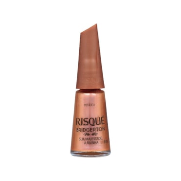 Esmalte Metálico Risqué Bridgerton Sua Majestade a Rainha Laranja 8ml