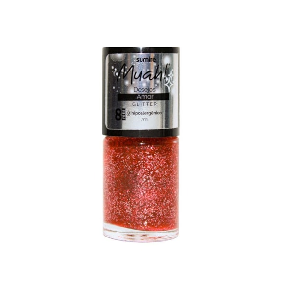 Esmalte Muah! Desejos Glitter Amor 7ml