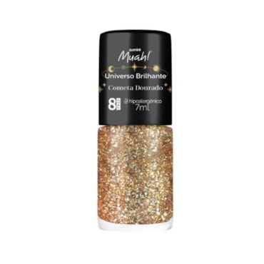 Esmalte Muah! Universo Brilhante Comete Dourado