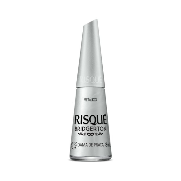 Esmalte Risqué Coleção Bridgerton Metálico Dama De Prata 8ml