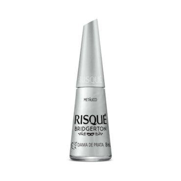 Esmalte Risqué Coleção Bridgerton Metálico Dama De Prata 8ml