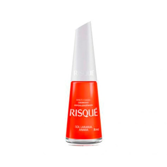 Esmalte Risqué Cremoso Sol Laranja Anima