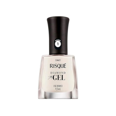 Esmalte Risqué Diamond Gel Chá Branco