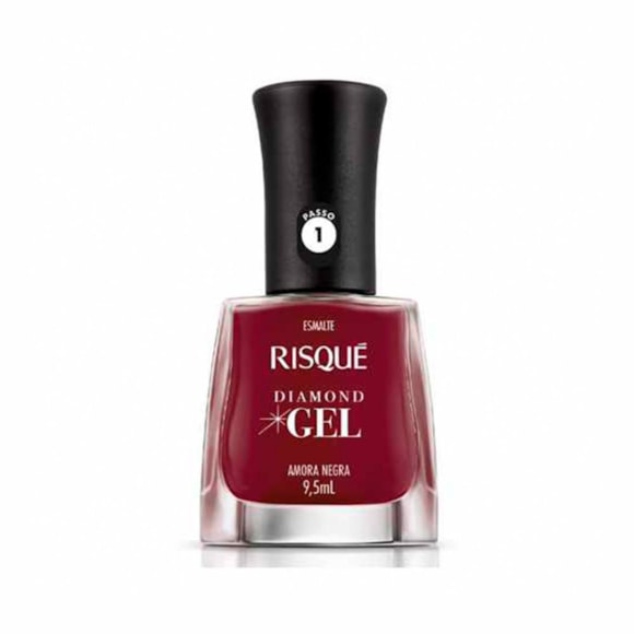 Esmalte Risqué Diamond Gel Cremoso Amora Negra
