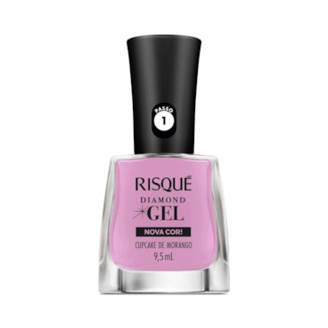 Esmalte Risqué Diamond Gel Cremoso Cupcake Morango 9,5ml