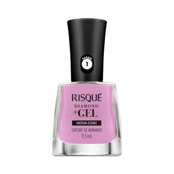 Esmalte Risqué Diamond Gel Cremoso Cupcake Morango 9,5ml