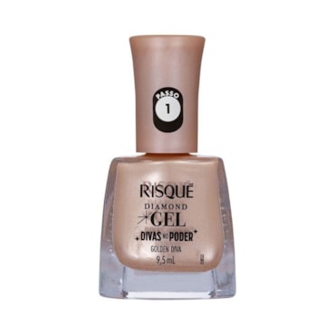 Esmalte Risqué Diamond Gel Divas No Poder Golden Diva 9,5ml