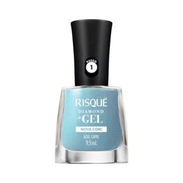 Esmalte Risqué Diamond Gel Efeito Azul Capri 9,5ml