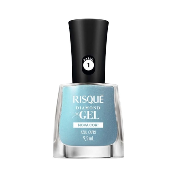 Esmalte Risqué Diamond Gel Efeito Azul Capri 9,5ml