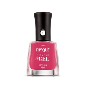 Esmalte Risqué Diamond Gel Hibisco Rosa Cremoso 9,5ml