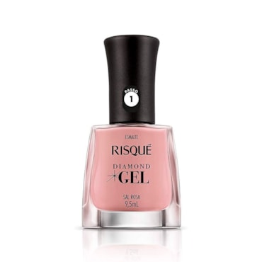 Esmalte Risqué Diamond Gel Sal Rosa Cremoso 9,5ml
