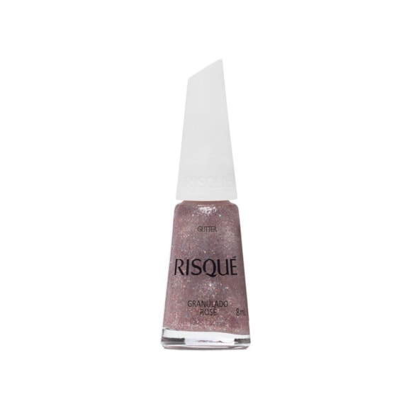 Esmalte Risqué Efeitos Glitter Granulado Rosé 8ml