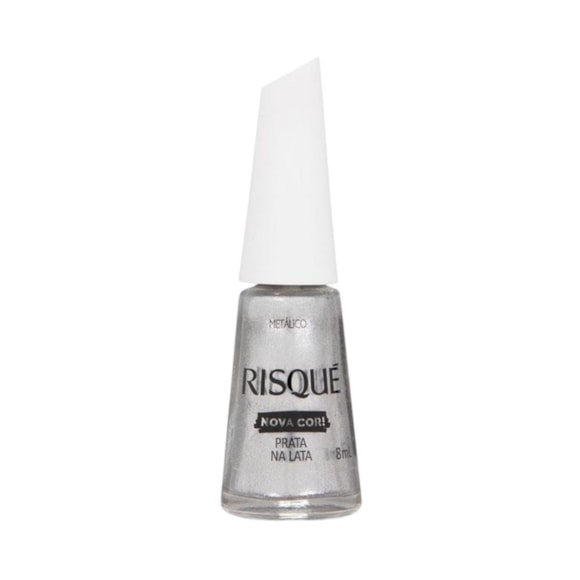 Esmalte Risqué Prata Na Lata 8ml