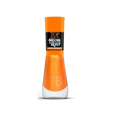 Esmalte Top Beauty Cintilante Premium Neon Crazy Nitro Orange