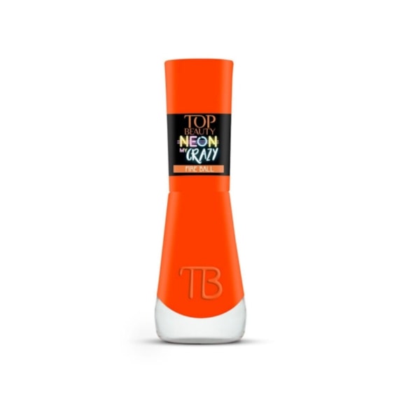 Esmalte Top Beauty Cremoso Premium Neon Crazy Fire Ball