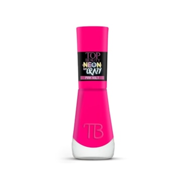 Esmalte Top Beauty Cremoso Premium Neon Crazy Pink Volt