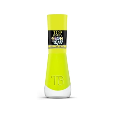 Esmalte Top Beauty Cremoso Premium Neon Crazy Yellow Shock