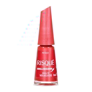Esmalte Vermelho Risqué & Chilli Beans Para Te Vermelhor Metálico