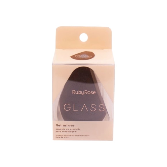 Esponja De Maquiagem Flat Mirror Glass Ruby Rose HBS06