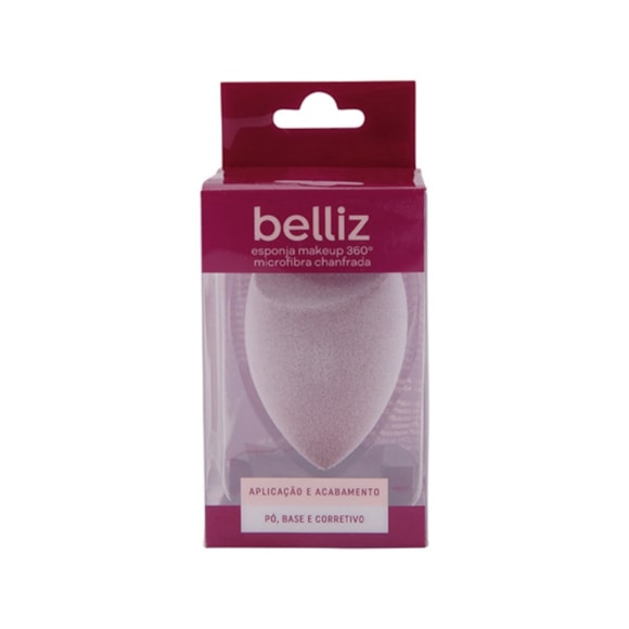 Esponja Maquiagem Belliz Microfibra Chanfrada
