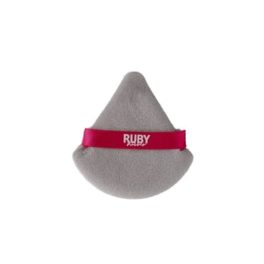 Esponja para Maquiagem Ruby Kisses Puff Pó Triangular Cinza e Rosa