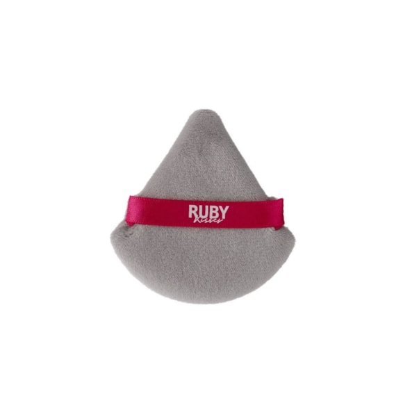 Esponja para Maquiagem Ruby Kisses Puff Pó Triangular Cinza e Rosa