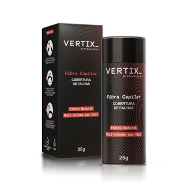 Fibra Capilar Vertix Para Cabelos Pretos 25g
