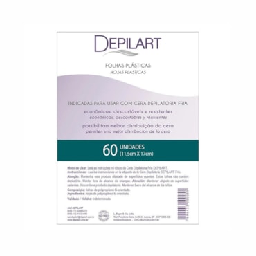 Folhas Plásticas Para Depilação Depilart 60Fls